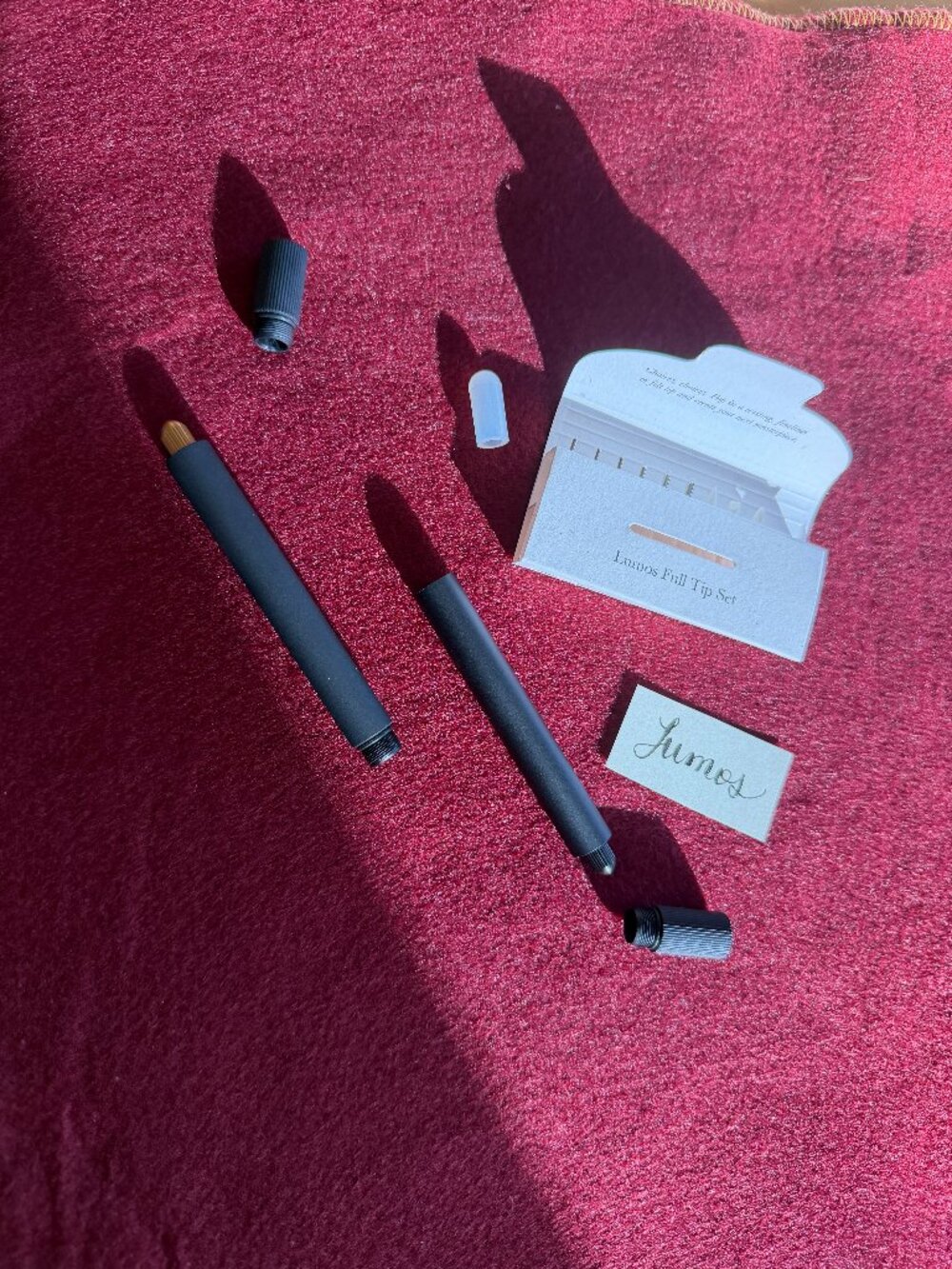 Tom's Studio Lumos Pro Duo Tip ~ Two tones of Black ~ Gently used, new nibs (A)